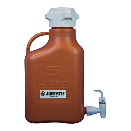 Justrite Justrite Carboy With Spigot, HDPE, 5-Liter 12924